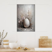 Poster Easter Egg Print, Spring Vintage Easter Egg (Cuisine)