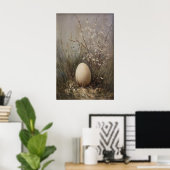Poster Easter Egg Wildflowers Print, Antique Spring Field (Bureau à domicile)