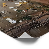 Poster Easter Rabbit Bunny In Flower Pot Print, Rustic (Coin)