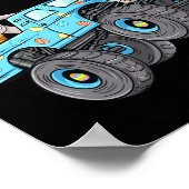 Poster Easter Rabbit équitation Monster Camion Fun Boys G (Coin)