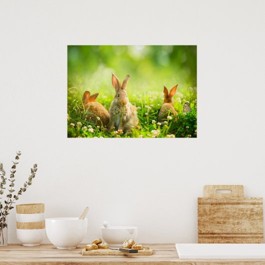 Poster Easter Rabbits (Cuisine)
