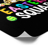 Poster Easter Squad Leopard Joyeux lapin lapin de Pâques (Coin)