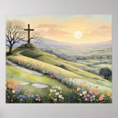Poster Easter sunrise art illustration (Devant)