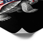 Poster Eastern Box Turtle 4th Of July Aamerican Flag (Coin)