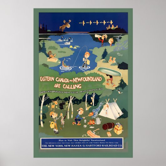 Poster Eastern Canada and Newfoundland Quebec New (Devant)