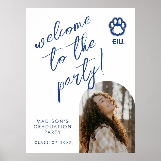 Poster Eastern Illinois Panthers Empreinte de patte & EIU (Devant)