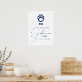 Poster Eastern Illinois Panthers Empreinte de patte & EIU (Cuisine)