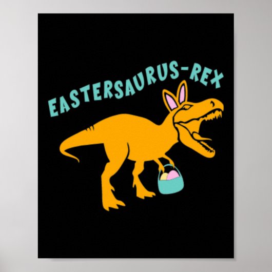 Poster Eastersaurus Cadeau de dinosaure de Pâques pour ad (Devant)