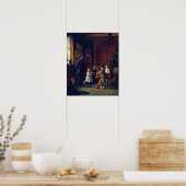 Poster Eastman Johnson Christmas Time, The Blodgett Famil (Cuisine)