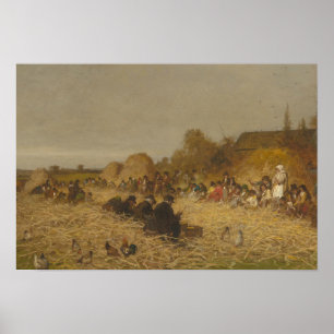 Poster Eastman Johnson - Husking Bee, île de Nantucket