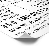 Poster Eat, Boire Bar & Grill, Pub / Brasserie Publicité (Coin)