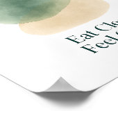 Poster Eat Clean Feel Clean Abstract Kitchen Print (Coin)