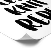 Poster Eat Knit Sleep Répéter l'affiche (Coin)