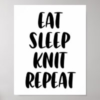 Eat Knit Sleep Répéter l'affiche
