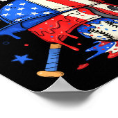 Poster Eat Sleep Baseball Repeat Funny Ice Cream Drip Cro (Coin)