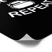 Poster Eat Sleep Curling Repeat Wintersport (Coin)