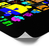 Poster Eat Sleep Dash Répéter Video Game Géométrie Vidéo  (Coin)