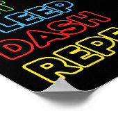 Poster Eat Sleep Dash Répéter Video Game Géométrie Vidéo  (Coin)