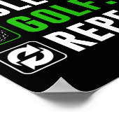 Poster Eat Sleep Golf Repeat Funny Golfing Golfer Golfing (Coin)