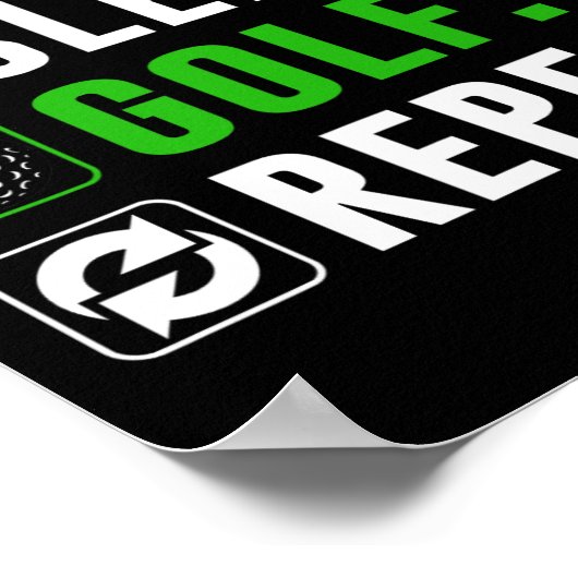 Poster Eat Sleep Golf Repeat Funny Golfing Golfer Golfing (Coin)