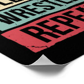 Poster Eat Sleep Lutte Répéter Lutte Lutte Lutte Retro (Coin)