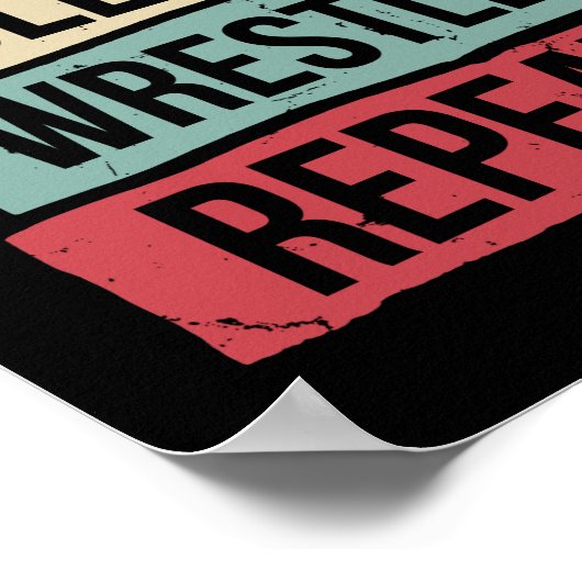 Poster Eat Sleep Lutte Répéter Lutte Lutte Lutte Retro (Coin)