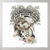 Poster Eat, Sleep, Play Lacrosse (Devant)