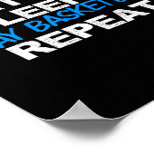 Poster Eat Sleep Play Sketll Repeat  (Coin)