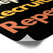 Poster Eat Sleep Recruit Répéter Funny Recruiter (Coin)