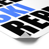 Poster Eat Sleep Ski Repeat Winter Mountains Skiing Lodge (Coin)