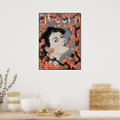 Poster Eating Cherries - Art Nouveau - Jugend Magazine (Cuisine)