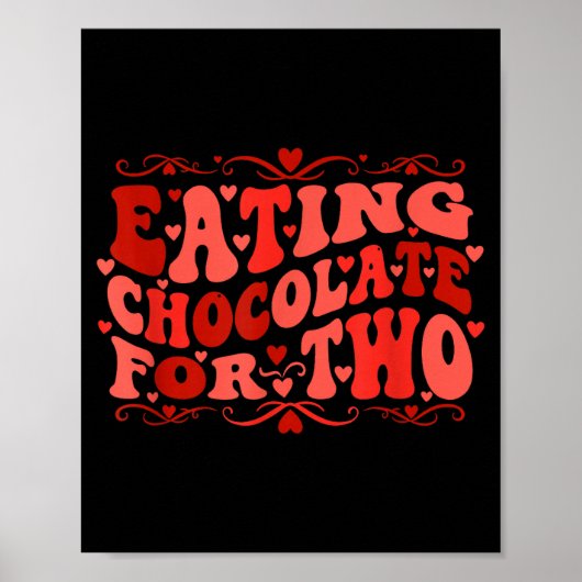 Poster Eating Chocolate For Two Mom To Be Pregnancy Sayin (Devant)