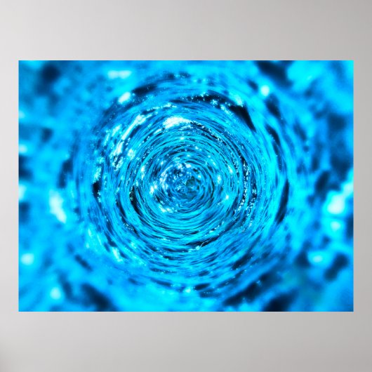 Poster Eau aqua tunnel liquide (Devant)