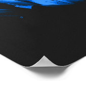 Poster Eau bleu brillant Lily Lotus Fleur Abstraite (Coin)