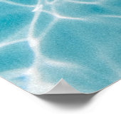 Poster Eau bleu cristal ondulante (Coin)