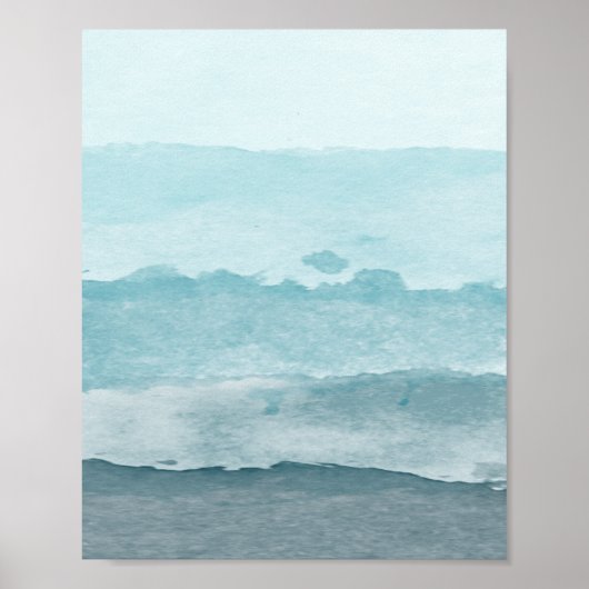 Poster Eau bleu mer Abstraite (Devant)