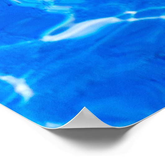 Poster Eau Bleue Fraîche (Coin)