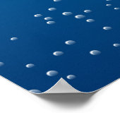 Poster Eau Bleue Profonde Et Petites Bulles (Coin)
