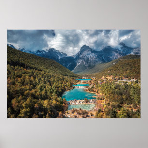 Poster Eau   Blue Moon Lake, Chine