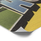 Poster Eau Claire, Wisconsin - Scènes de grandes lettres (Coin)