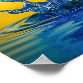 Poster Eau colorée (Coin)