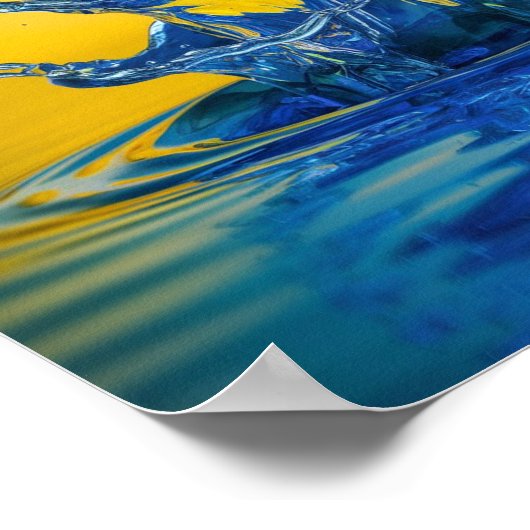 Poster Eau colorée (Coin)