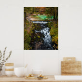 Poster Eau coulant dans la forêt d'automne (Cuisine)