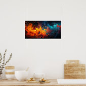 Poster Eau de feu Énergie Art moderne (Cuisine)