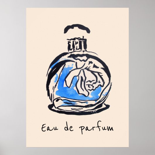 Poster Eau de parfum Français Mode bouteille de parfum (Devant)
