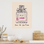 Poster Eau de parfum French Perfume bottle fashion (Cuisine)