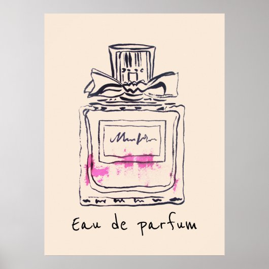 Poster Eau de parfum French Perfume bottle fashion (Devant)