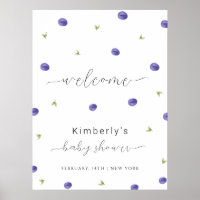 Eau d'été Blueberry Baby shower Bienvenue
