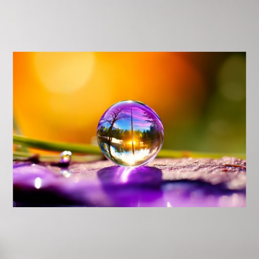 Poster Eau Drop Dewdrop Nature Sérénissime Calme (Devant)