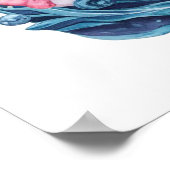 Poster Eau élégante moderne dauphin d'animal marin (Coin)